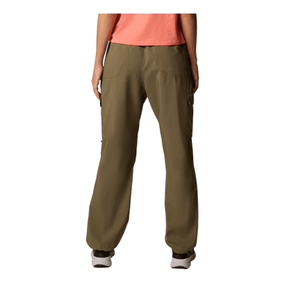 COLUMBIA WOMEN'S SKIEN VALLEY CARGO PANTS - STONE GREEN - BACK VIEW