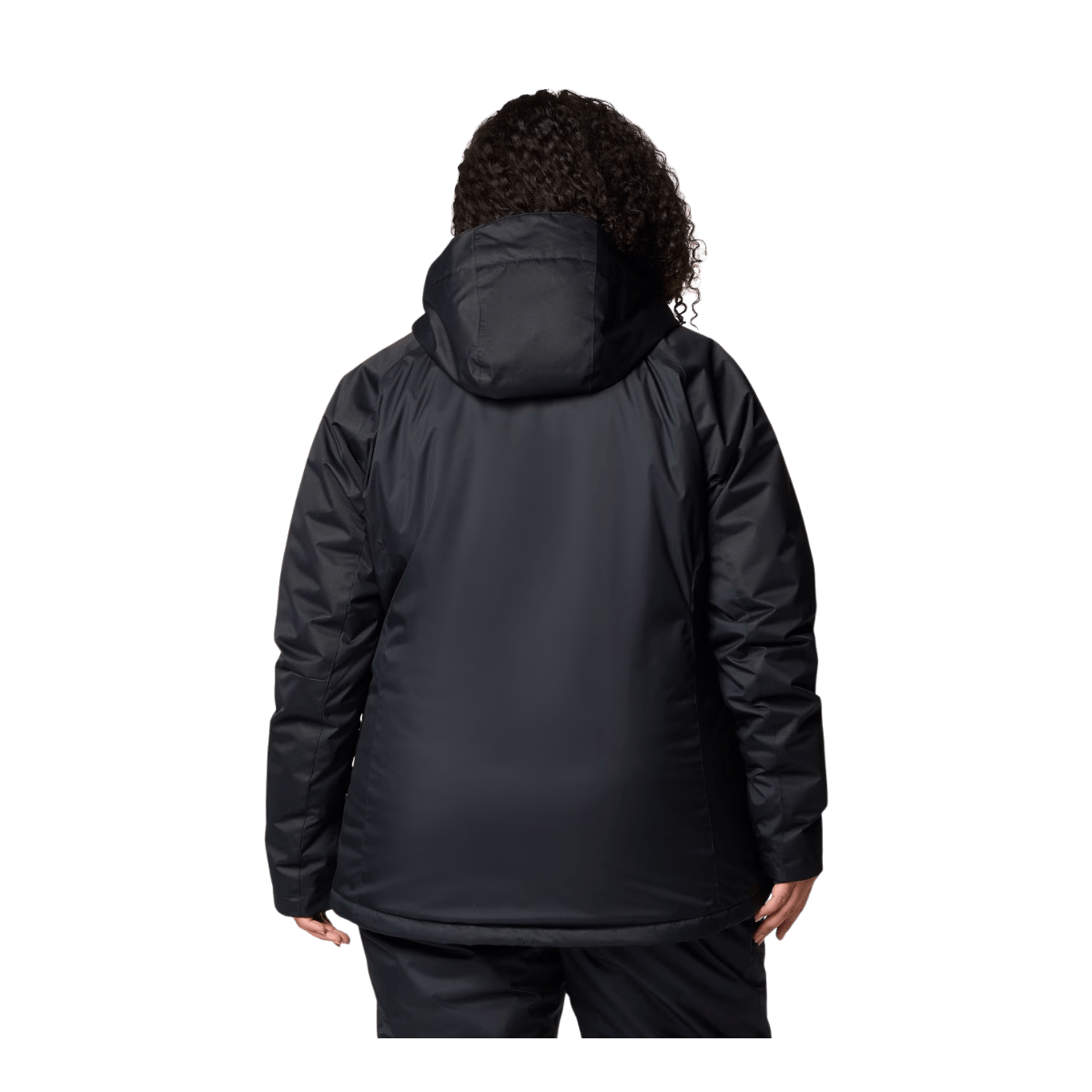 COLUMBIA WOMEN'S SNOWY SUMMIT INSULATED JACKET - PLUS SIZE - BLACK - BACK VIEW