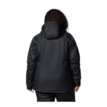 COLUMBIA WOMEN'S SNOWY SUMMIT INSULATED JACKET - PLUS SIZE - BLACK - BACK VIEW
