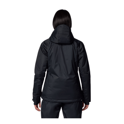 COLUMBIA WOMEN'S SNOWY SUMMIT INSULATED JACKET - BLACK - BACK VIEW