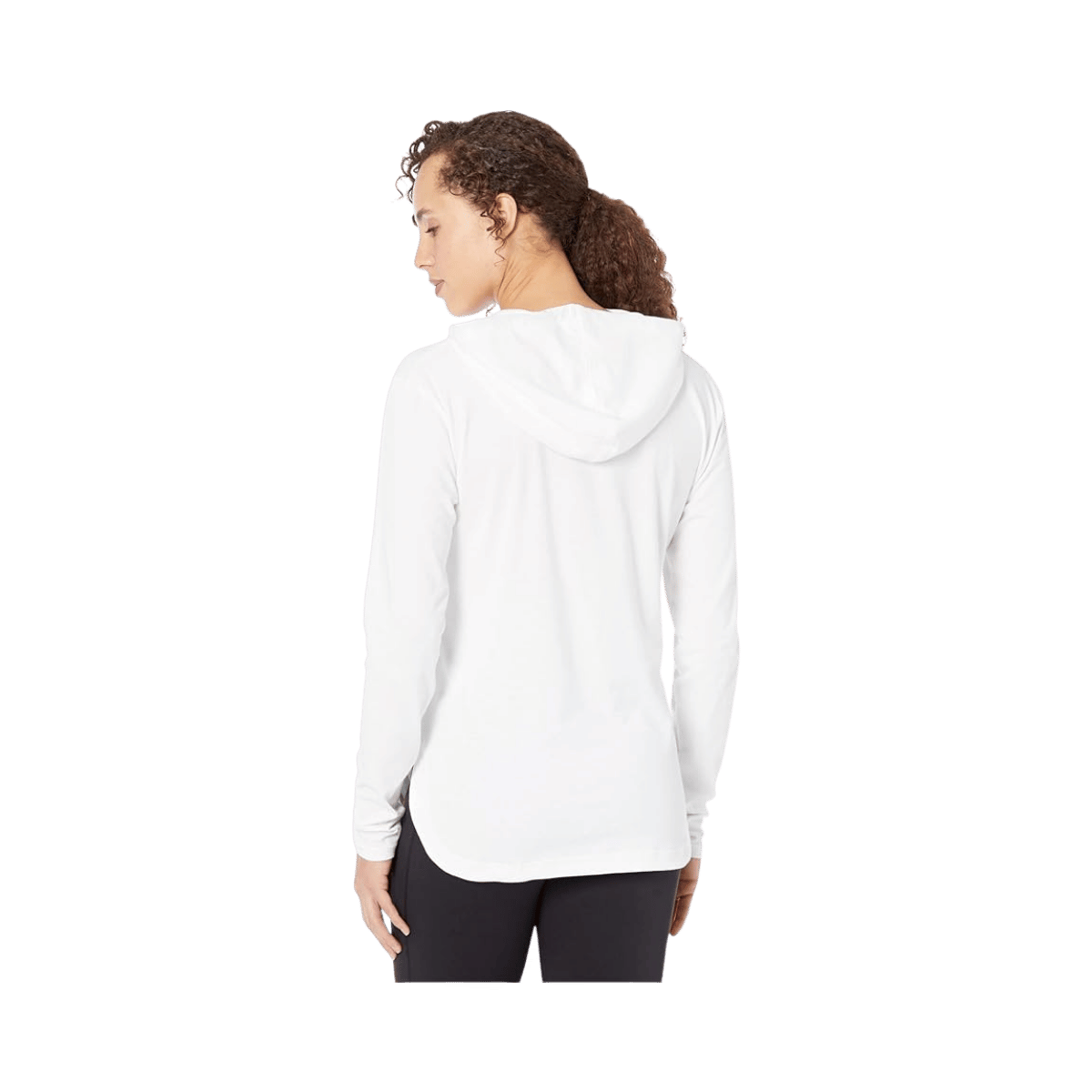 COLUMBIA WOMENS SUN TREK HOODED PULLOVER - WHITE - BACK VIEW