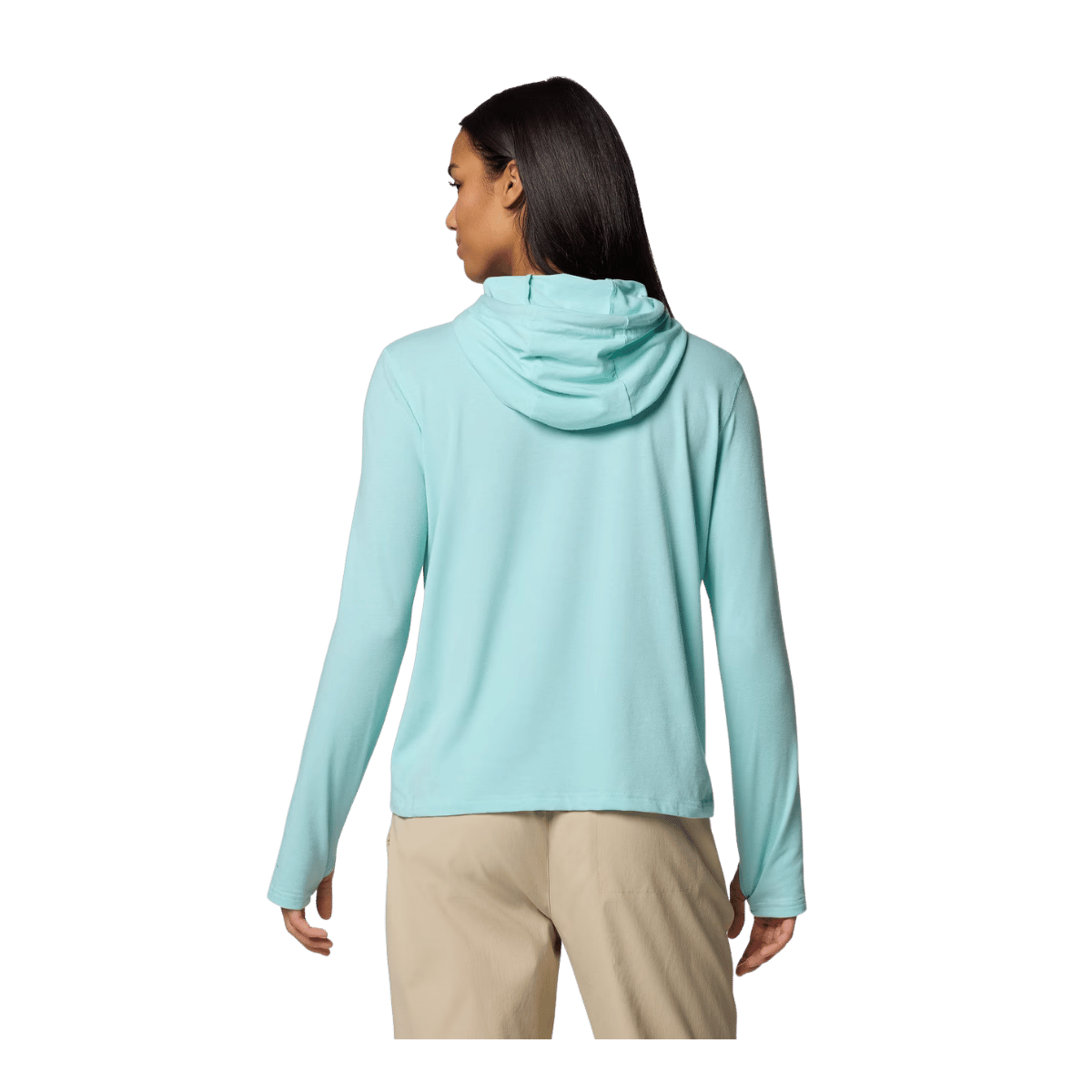 COLUMBIA WOMEN'S SUN TREK HOODIE II - SPRAY - BACK VIEW