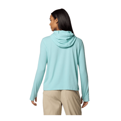 COLUMBIA WOMEN'S SUN TREK HOODIE II - SPRAY - BACK VIEW