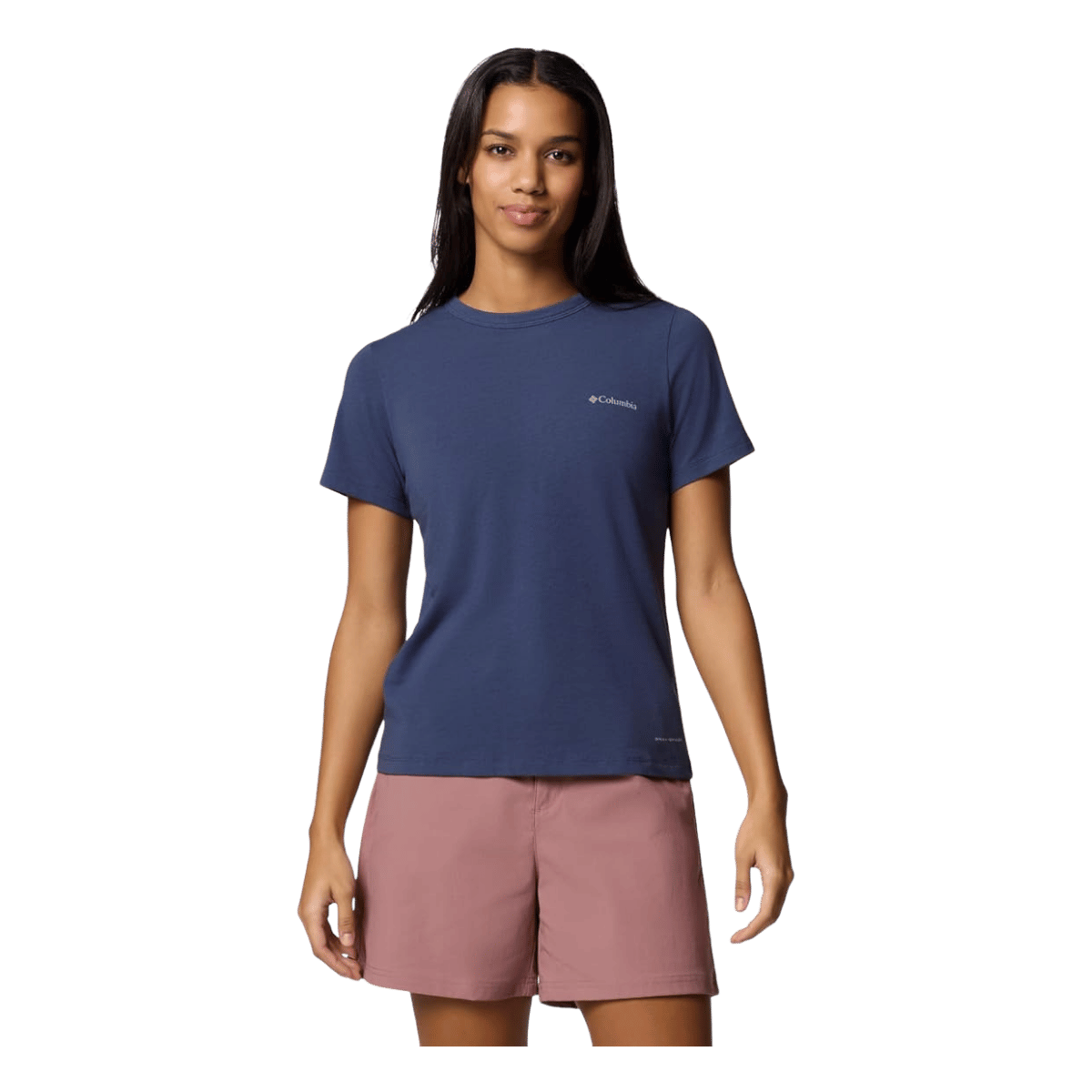 COLUMBIA WOMENS SUN TREK SHORT SLEEVE II SHIRT - NOCTURNAL - FRONT VIEW