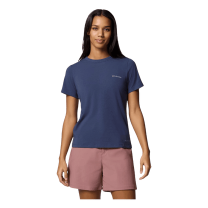 COLUMBIA WOMENS SUN TREK SHORT SLEEVE II SHIRT - NOCTURNAL - FRONT VIEW