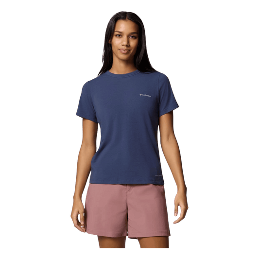 COLUMBIA WOMENS SUN TREK SHORT SLEEVE II SHIRT - NOCTURNAL - FRONT VIEW