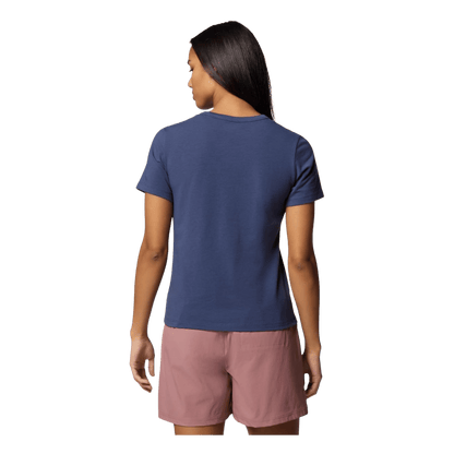COLUMBIA WOMENS SUN TREK SHORT SLEEVE II SHIRT - NOCTURNAL - BACK VIEW