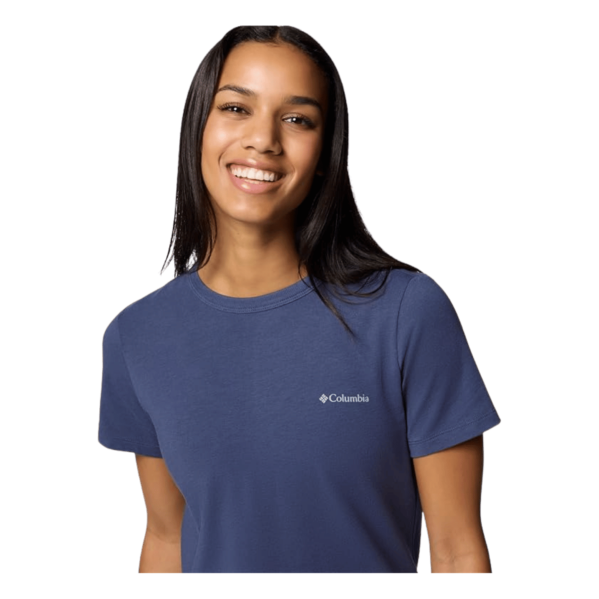 COLUMBIA WOMENS SUN TREK SHORT SLEEVE II SHIRT - NOCTURNAL - CLOSE-UP VIEW