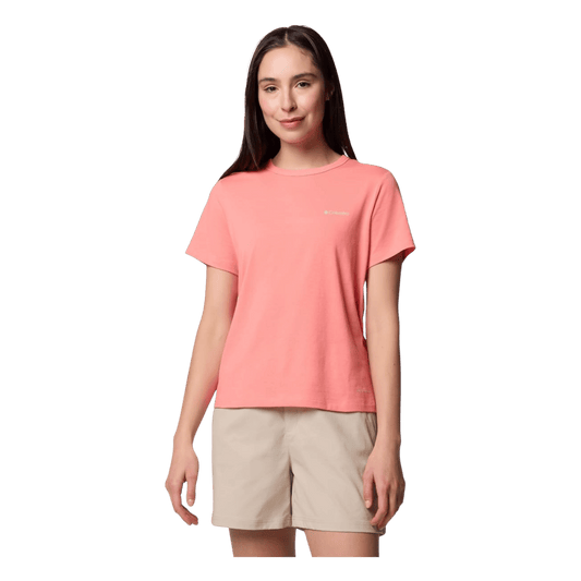 COLUMBIA WOMENS SUN TREK SHORT SLEEVE II SHIRT - ALPENGLOW - FRONT VIEW