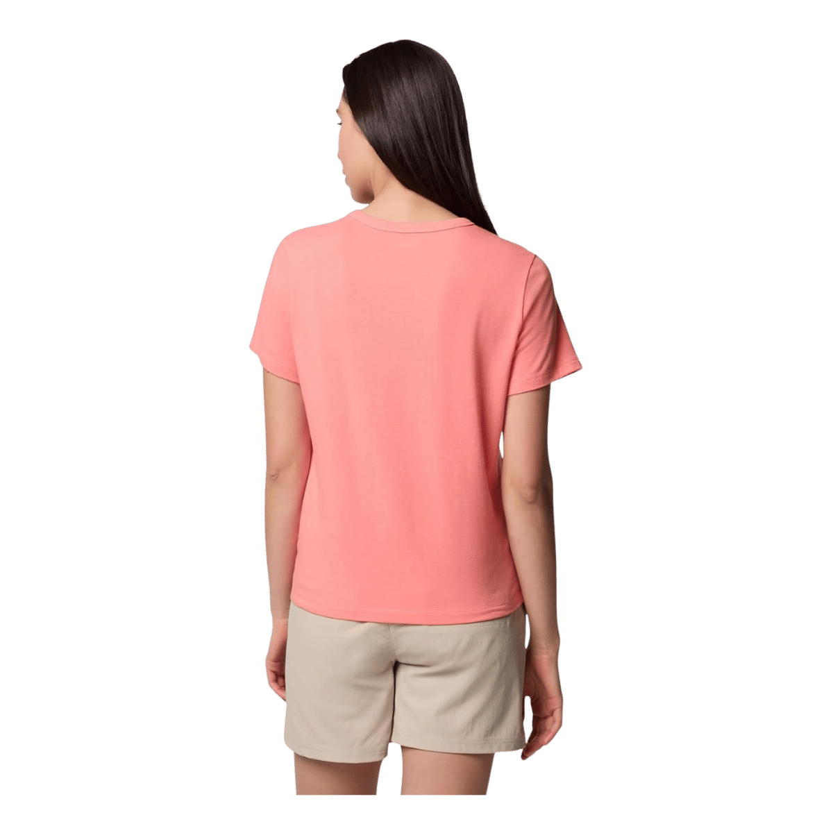 COLUMBIA WOMENS SUN TREK SHORT SLEEVE II SHIRT - ALPENGLOW - BACK VIEW