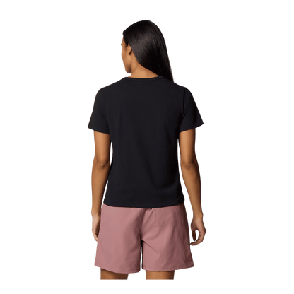 COLUMBIA WOMEN'S SUN TREK SHORT SLEEVE II SHIRT - BLACK - BACK VIEW