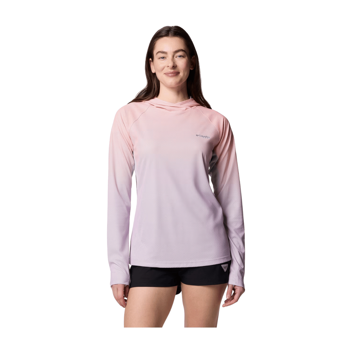COLUMBIA WOMEN'S TIDAL DEFLECTOR ZERO HOODIE - HYDRANGEA - FRONT VIEW