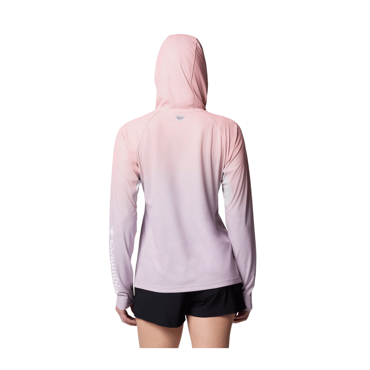COLUMBIA WOMEN'S TIDAL DEFLECTOR ZERO HOODIE - HYDRANGEA - BACK VIEW