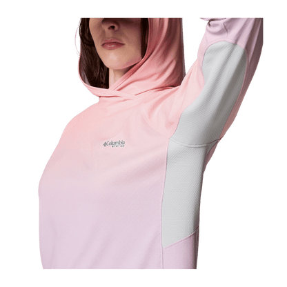 COLUMBIA WOMEN'S TIDAL DEFLECTOR ZERO HOODIE - HYDRANGEA - CLOSE-UP VIEW