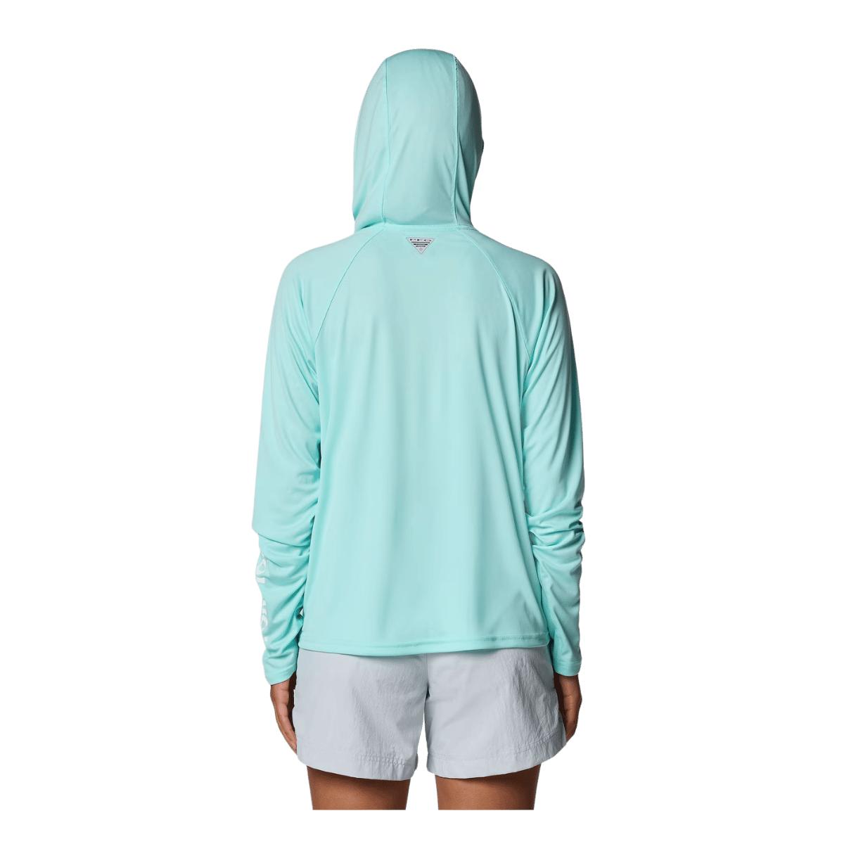 COLUMBIA WOMEN'S TIDAL TEE II HOODIE - GULF STREAM - BACK VIEW