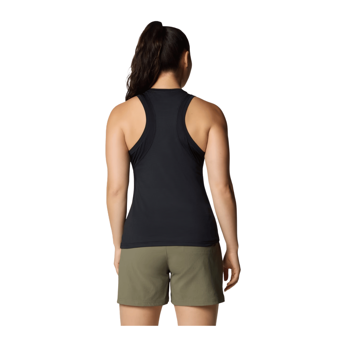 COLUMBIA WOMEN'S WEEKEND ASCENT TANK TOP - BLACK - BACK VIEW
