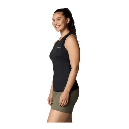 COLUMBIA WOMEN'S WEEKEND ASCENT TANK TOP - BLACK - SIDE VIEW