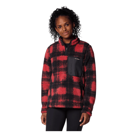 COLUMBIA WOMEN'S WEST BEND 1/4 ZIP II FLEECE PULLOVER - DAREDEVIL OMBLUR - FRONT VIEW