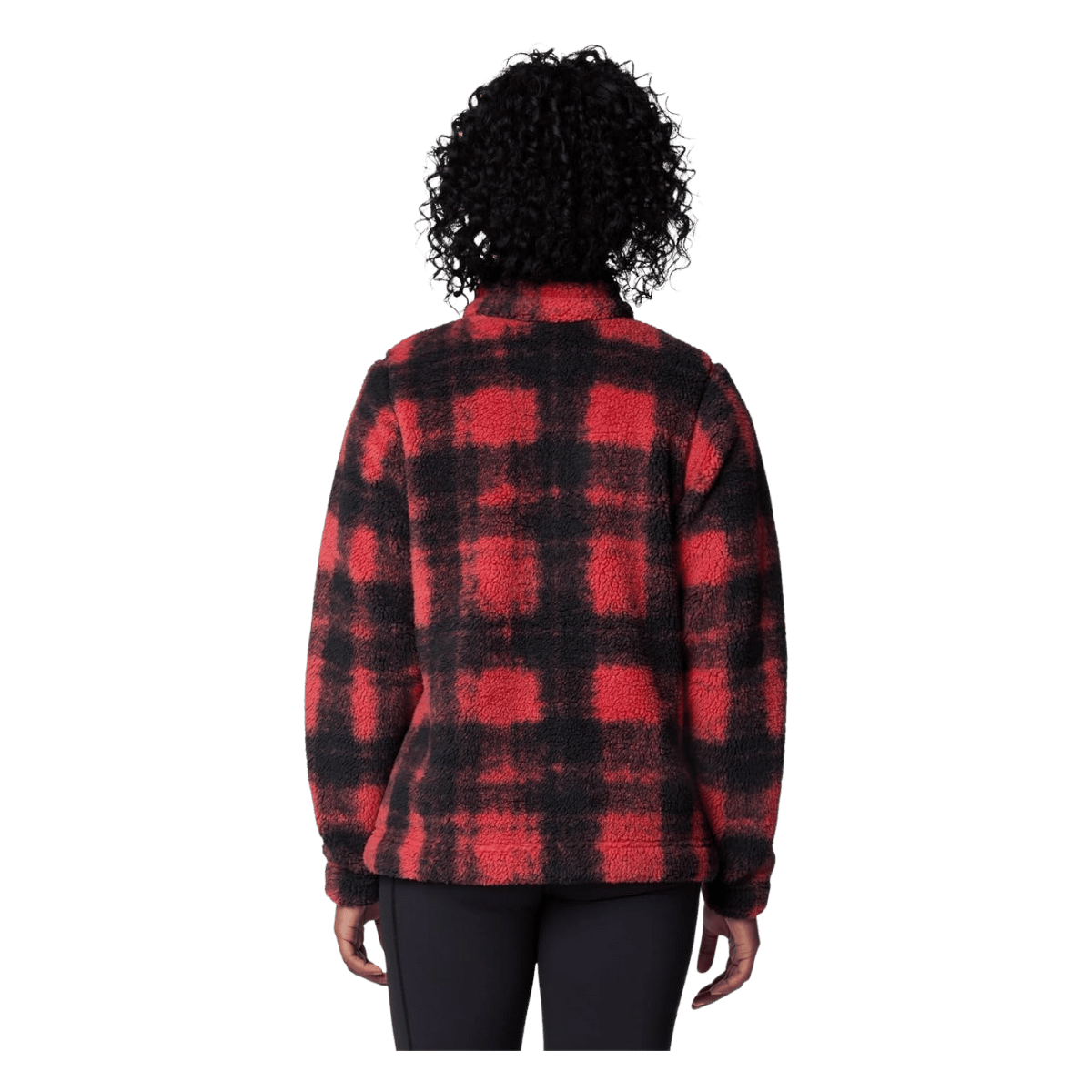 COLUMBIA WOMEN'S WEST BEND 1/4 ZIP II FLEECE PULLOVER - DAREDEVIL OMBLUR - BACK VIEW