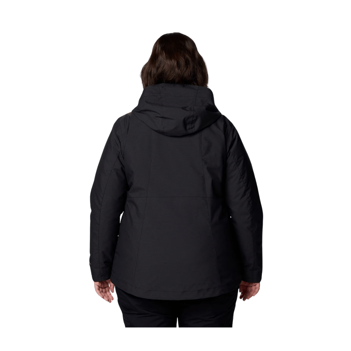 COLUMBIA WOMEN'S WHIRLIBIRD V INTERCHANGE JACKET - PLUS SIZE - BLACK - BACK VIEW
