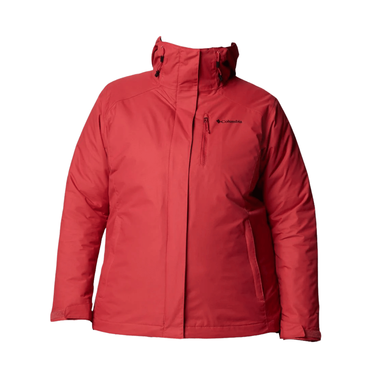 COLUMBIA WOMEN'S WHIRLIBIRD V INTERCHANGE JACKET - PLUS SIZE - DARE DEVIL - FRONT VIEW