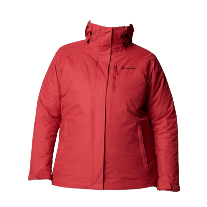 COLUMBIA WOMEN'S WHIRLIBIRD V INTERCHANGE JACKET - PLUS SIZE - DARE DEVIL - FRONT VIEW