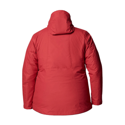 COLUMBIA WOMEN'S WHIRLIBIRD V INTERCHANGE JACKET - PLUS SIZE - DARE DEVIL - BACK VIEW