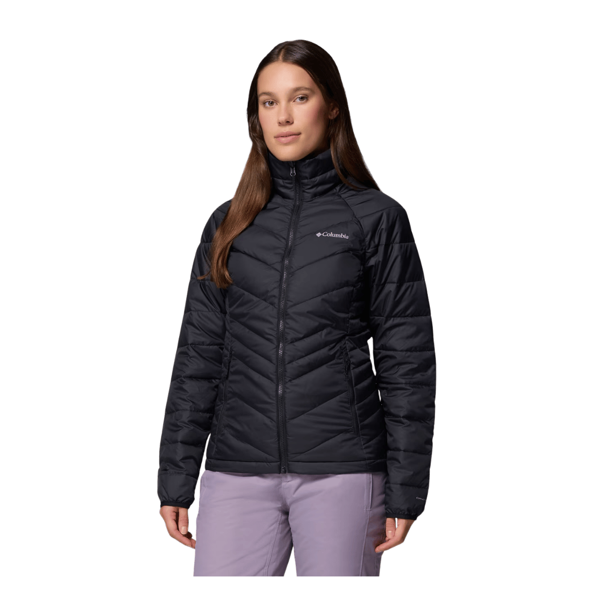 COLUMBIA WOMEN'S WHIRLIBIRD V INTERCHANGE JACKET - BLACK - INNER FRONT VIEW