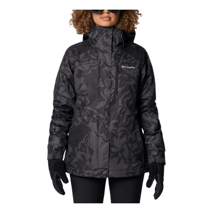 COLUMBIA WOMEN'S WHIRLIBIRD V PRNT INTERCHANGE JACKET - SHARK LEAFALL - FRONT VIEW