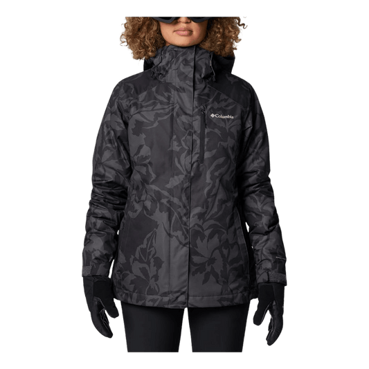 COLUMBIA WOMEN'S WHIRLIBIRD V PRNT INTERCHANGE JACKET - SHARK LEAFALL - FRONT VIEW