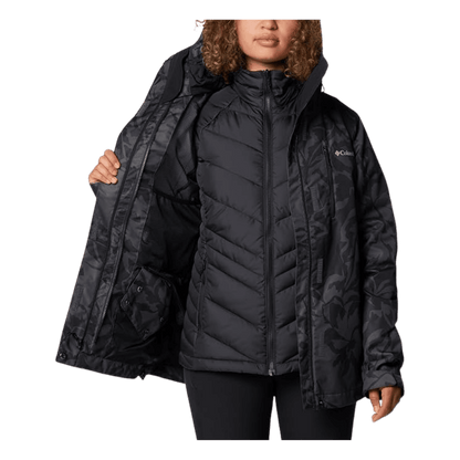 COLUMBIA WOMEN'S WHIRLIBIRD V PRNT INTERCHANGE JACKET - SHARK LEAFALL - INNER VIEW