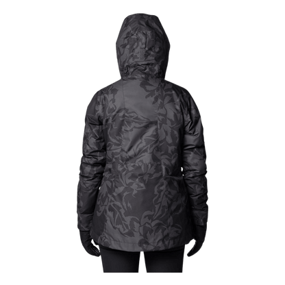 COLUMBIA WOMEN'S WHIRLIBIRD V PRNT INTERCHANGE JACKET - SHARK LEAFALL - BACK VIEW