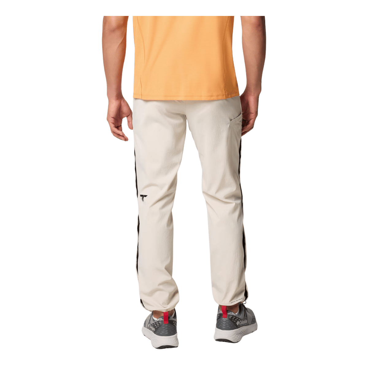 COLUMBIA MEN'S WANOGA PRO VENT PANTS - DARK STONE - BACK VIEW
