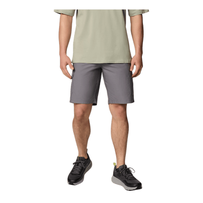 COLUMBIA MEN'S WASHED OUT CARGO SHORTS II 10" - CITY GREY - FRONT VIEW