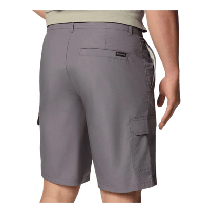 COLUMBIA MEN'S WASHED OUT CARGO SHORTS II 10" - CITY GREY - BACK VIEW