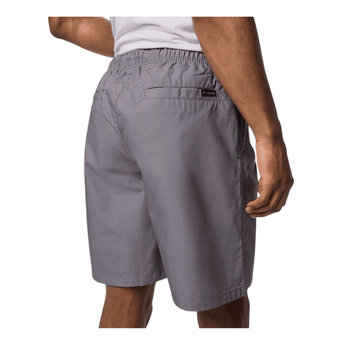 COLUMBIA MEN'S WASHED OUT EASY SHORTS 8" - CITY GREY - BACK VIEW