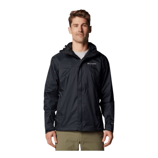 COLUMBIA MEN'S WATERTIGHT II JACKET - BLACK - FRONT VIEW