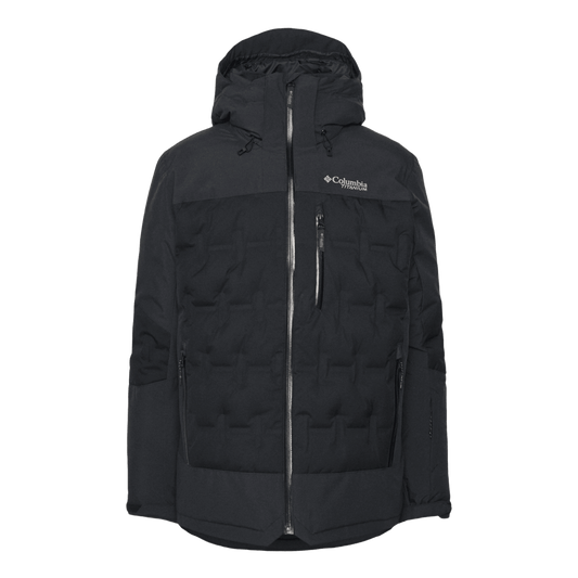 COLUMBIA MEN'S WILD CARD III HOODED WATERPROOF DOWN JACKET - BLACK