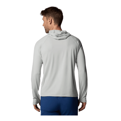 COLUMBIA MEN'S WILD CAST SUN HOODIE - COOL GREY - BACK VIEW