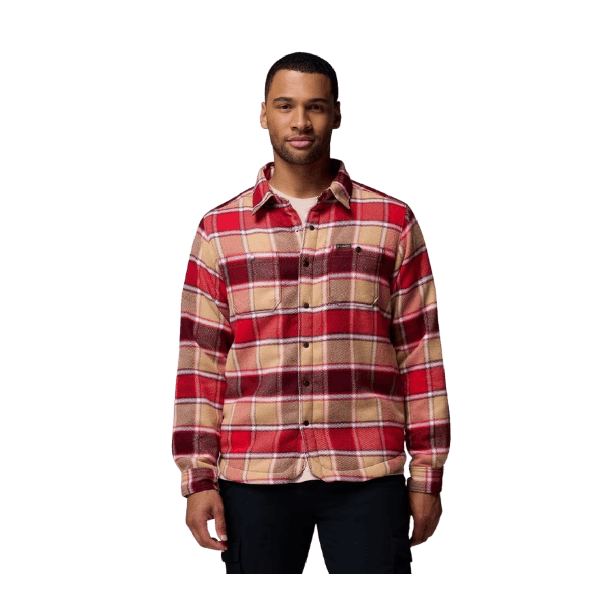 COLUMBIA MEN'S WINDWARD II SHIRT JACKET - RICH WINE - FRONT VIEW