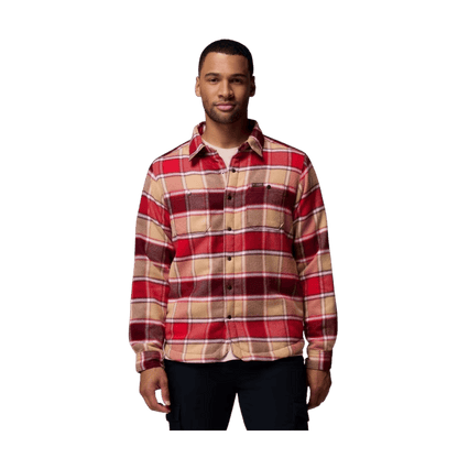 COLUMBIA MEN'S WINDWARD II SHIRT JACKET - RICH WINE - FRONT VIEW