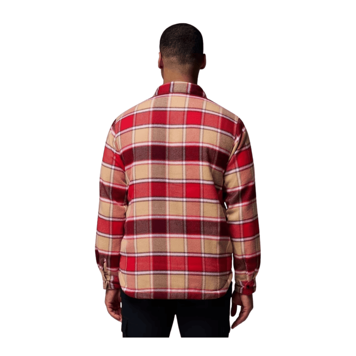 COLUMBIA MEN'S WINDWARD II SHIRT JACKET - RICH WINE - BACK VIEW