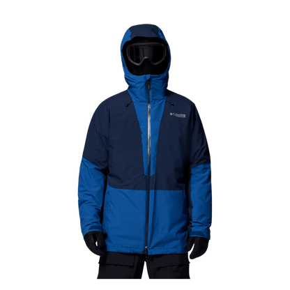 COLUMBIA MEN'S WINTER DISTRICT II INTERCHANGE JACKET - BLACK/MOUNTAIN BLUE - FRONT VIEW