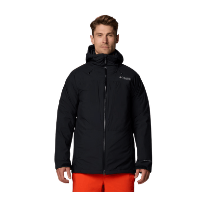 COLUMBIA MEN'S WINTER DISTRICT II INTERCHANGE JACKET - BLACK - FRONT VIEW