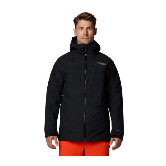 COLUMBIA MEN'S WINTER DISTRICT II INTERCHANGE JACKET - BLACK - FRONT VIEW