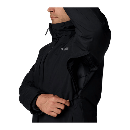 COLUMBIA MEN'S WINTER DISTRICT II INTERCHANGE JACKET - BLACK - SIDE VIEW