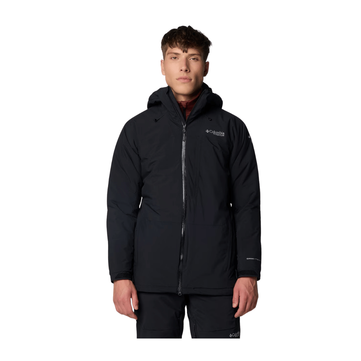 COLUMBIA MEN'S WINTER DISTRICT III JACKET - BLACK – FRONT VIEW