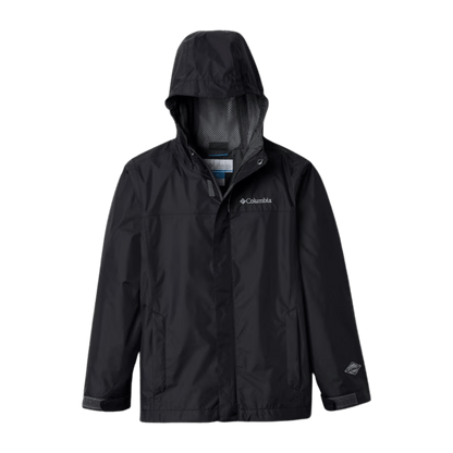 COLUMBIA BOYS' WATERTIGHT JACKET - BLACK - FRONT VIEW