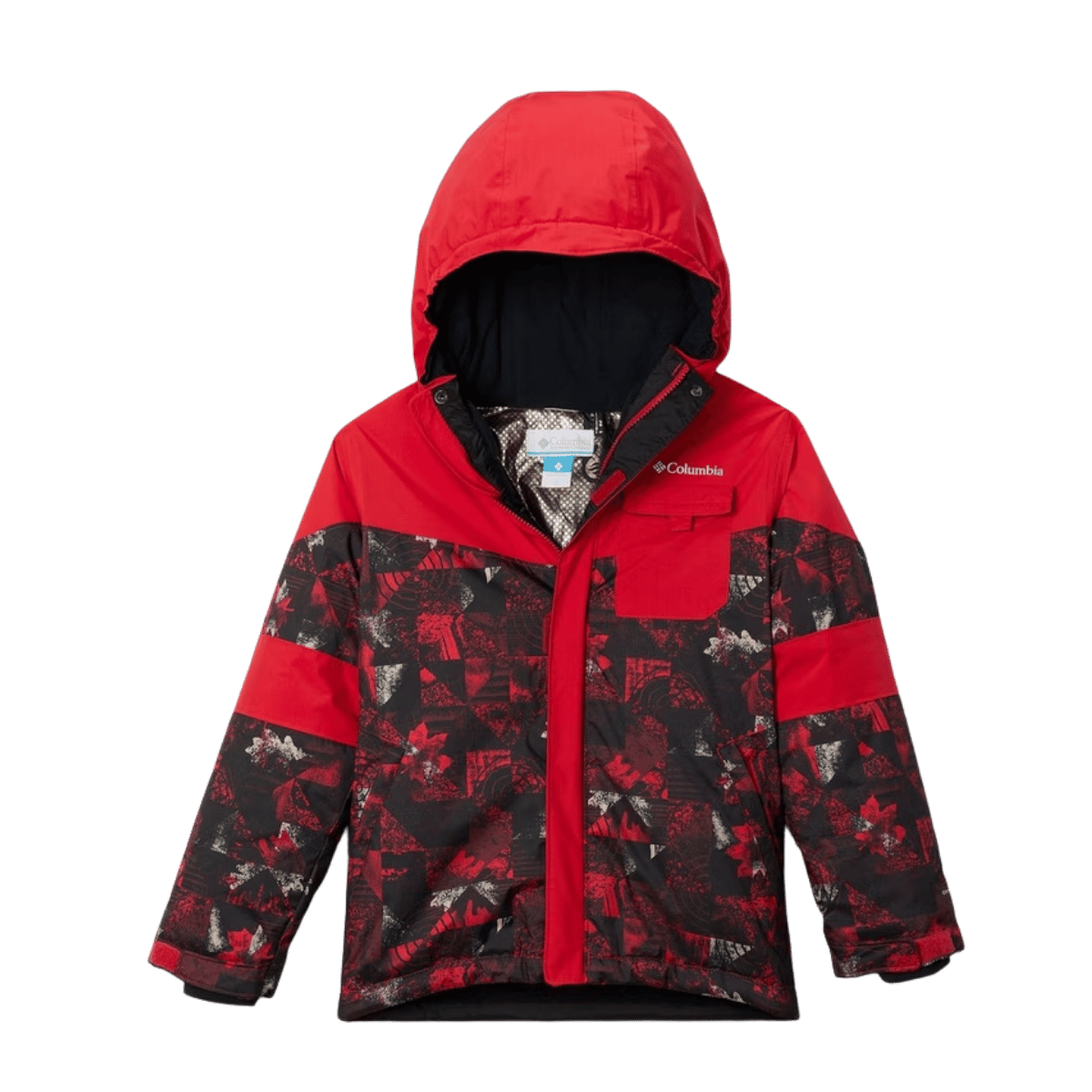 COLUMBIA YOUTH BOYS' MIGHTY MOGUL II JACKET - MOUNTAIN RED - FRONT VIEW