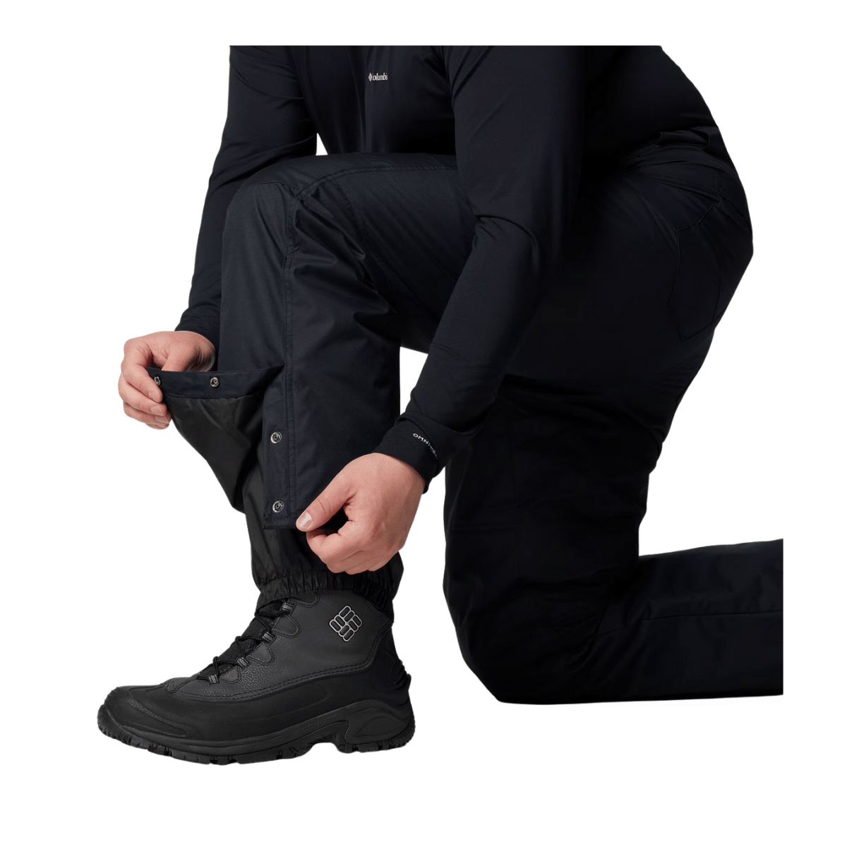 COLUMBIA MEN'S BUGABOO V PANT - BLACK - ANKLE VIEW